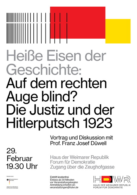 Heiße Eisen der Geschichte: Auf dem rechten Auge blind? Die Justiz und der Hitlerputsch 1932.
